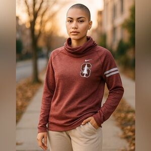 Stanford Unisex Nike Burgundy Cowl Neck Pullover